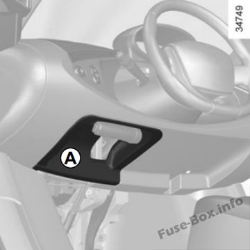 Расположение предохранителей в салоне: Renault Twizy (2012-2018- ..)