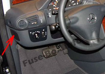 Предохранители управления освещением: Mercedes-Benz Vaneo (2002-2005)