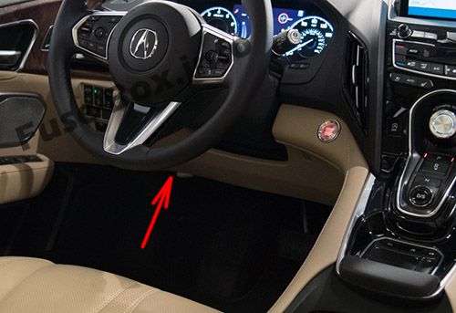 Расположение предохранителей в салоне: Acura RDX (2019 -...)