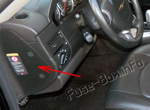 Расположение предохранителей в салоне: Chrysler Crossfire