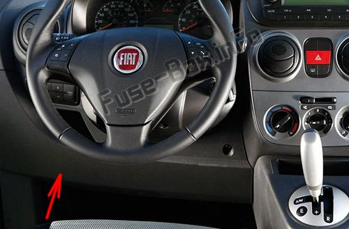 Расположение предохранителей в салоне: Fiat Qubo / Fiorino (2014, 2015, 2016, 2017, 2018)