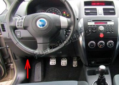 Расположение предохранителей в салоне: Fiat Sedici (2006-2014 гг.)