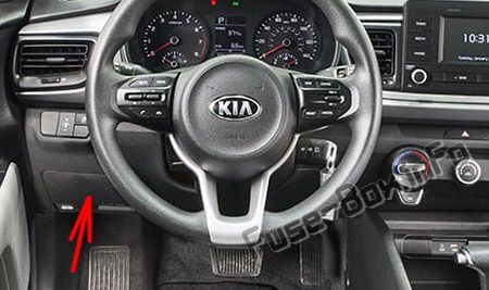 Расположение предохранителей в салоне: KIA Rio (2018, 2019 -...)