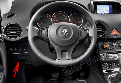 Расположение предохранителей в салоне: Renault Koleos I (2007-2015)