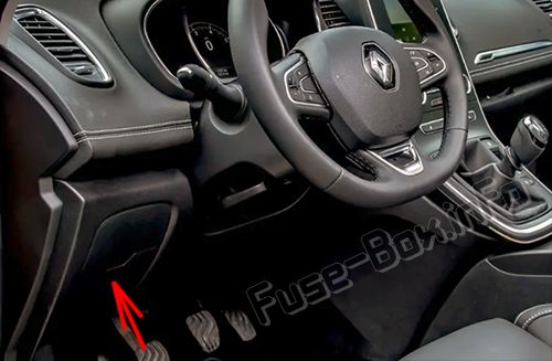 Расположение предохранителей в салоне: Renault Scenic IV (2017-2019- ..)