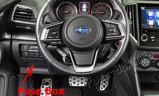 Расположение предохранителей в салоне: Subaru Impreza (2017, 2018, 2019 -...)