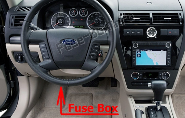 Расположение предохранителей в салоне: Ford Fusion 2006-2009 гг.