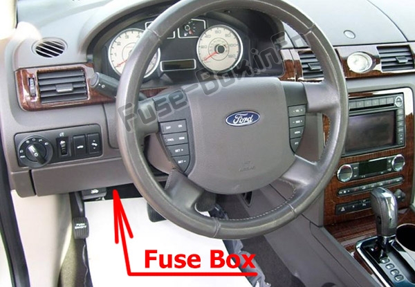 Расположение предохранителей в салоне: Ford Taurus 2008-2009 гг.