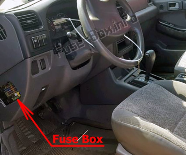 Расположение предохранителей в салоне: Isuzu Axiom 2002-2004 гг.