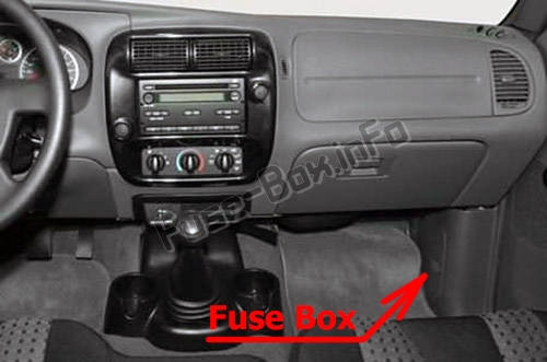 Расположение предохранителей в салоне: Mazda B-Series 2004-2006 гг.