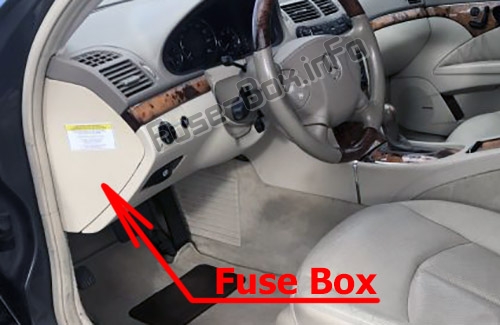 Расположение предохранителей в салоне: Mercedes-Benz E-Class (W211; 2003-2009)
