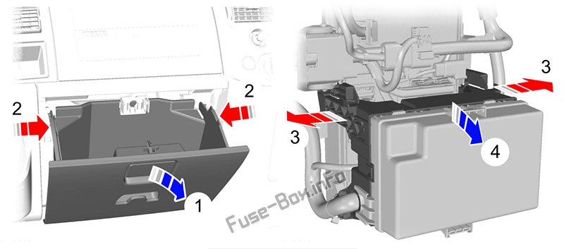 Расположение распределительной коробки пассажира: Ford Transit (2007-2014 гг.)